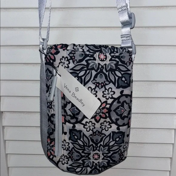NWT Vera Bradley Floral Crossbody Bag - Gray - Picture 3 of 6